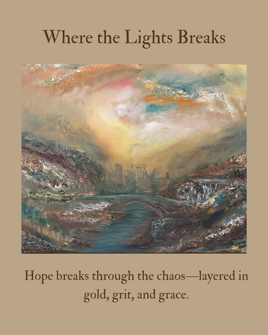 Where the Light Breaks – Original 20x24 Abstract Landscape by Renee Smith