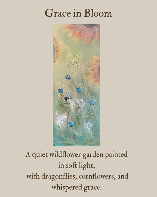 Grace in Bloom – Original 16x40 Floral Still Life by Renee Smith