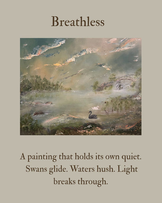 SOLD.  Breathless – 24x30 Framed Original Acrylic Painting by Renee Smith