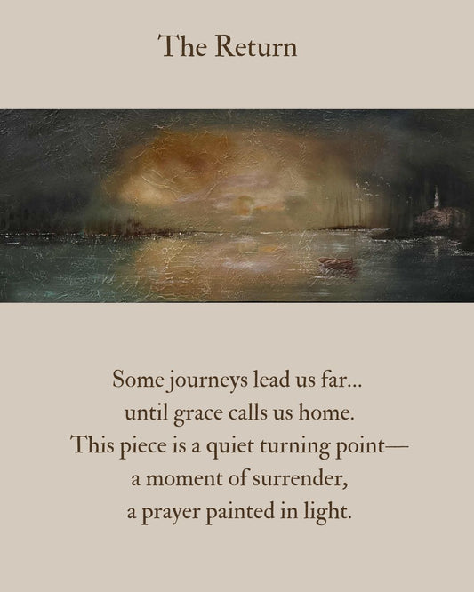 The Return – Original 16x40 Moody Landscape Painting by Renee Smith