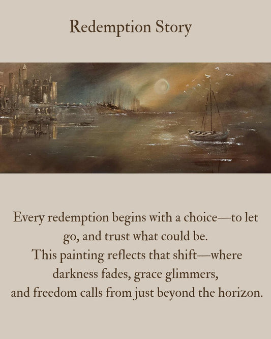 Redemption Story – Original 16x40 Framed Painting by Renee Smith