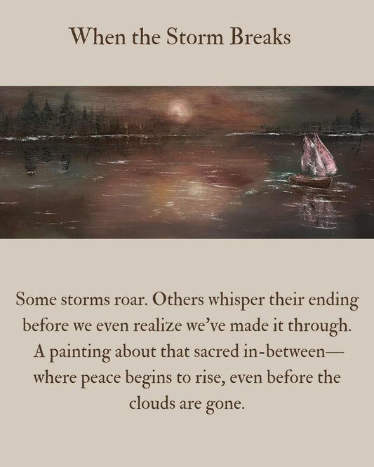 When the Storm Breaks – Original 12x36 Landscape Painting by Renee Smith