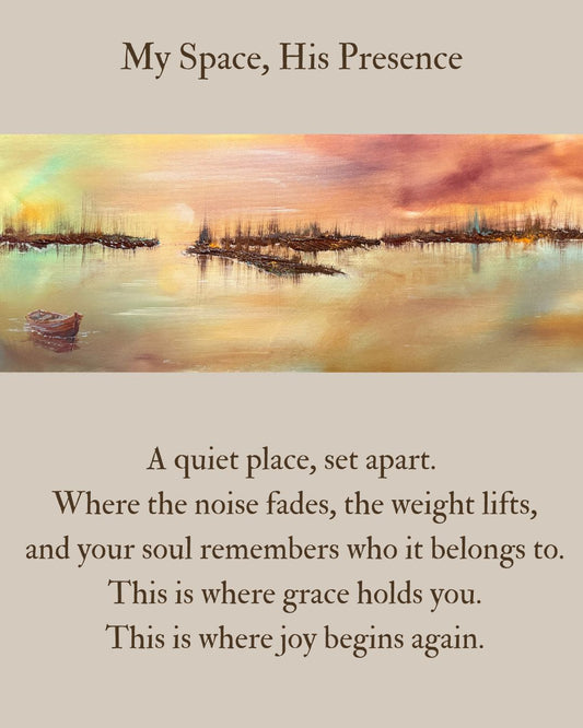 My Space in His Presence – Original 12x36 Framed Painting by Renee Smith