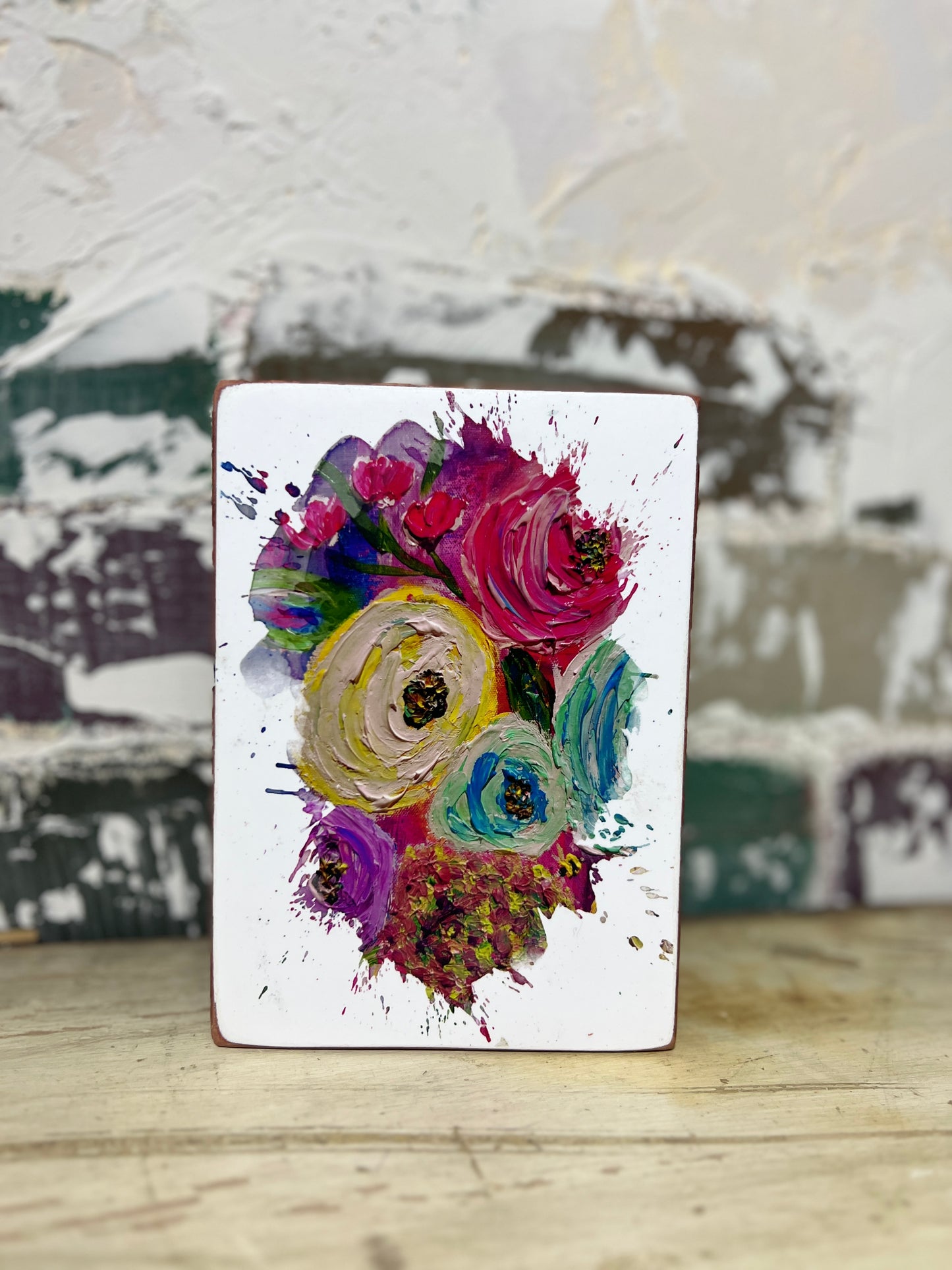 Mini Art Wood Shelf Sitter Wall Art Group Hug