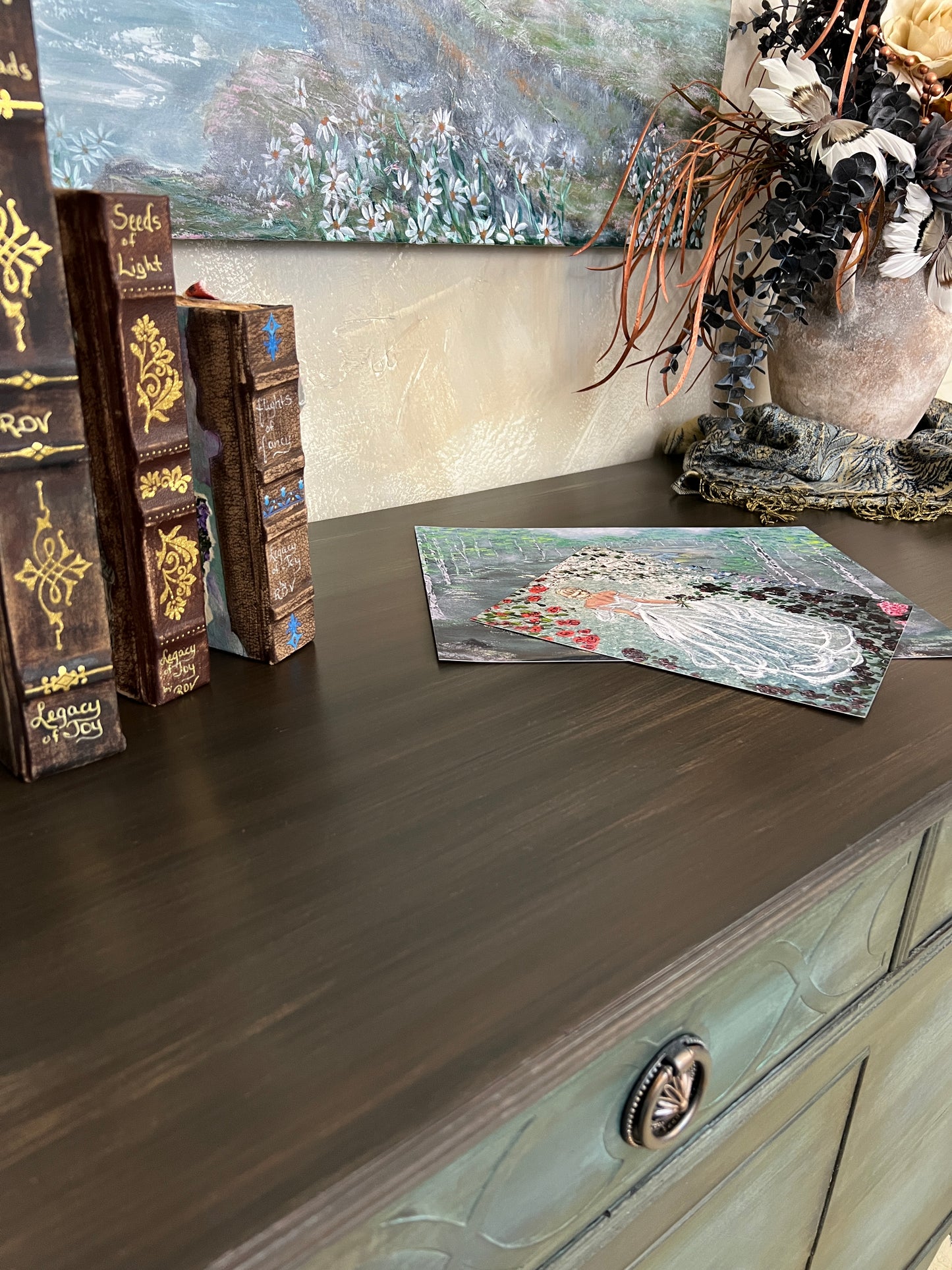 Coastal Grace – Hand-Painted Vintage Dresser | Original Furniture Artwork by Renee Smith