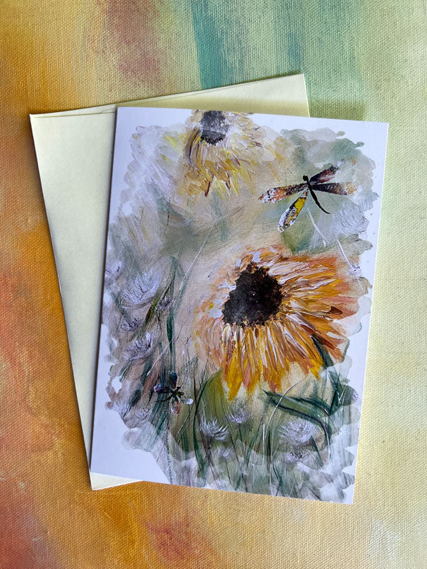 Sunflowers Greeting Cards set of 4