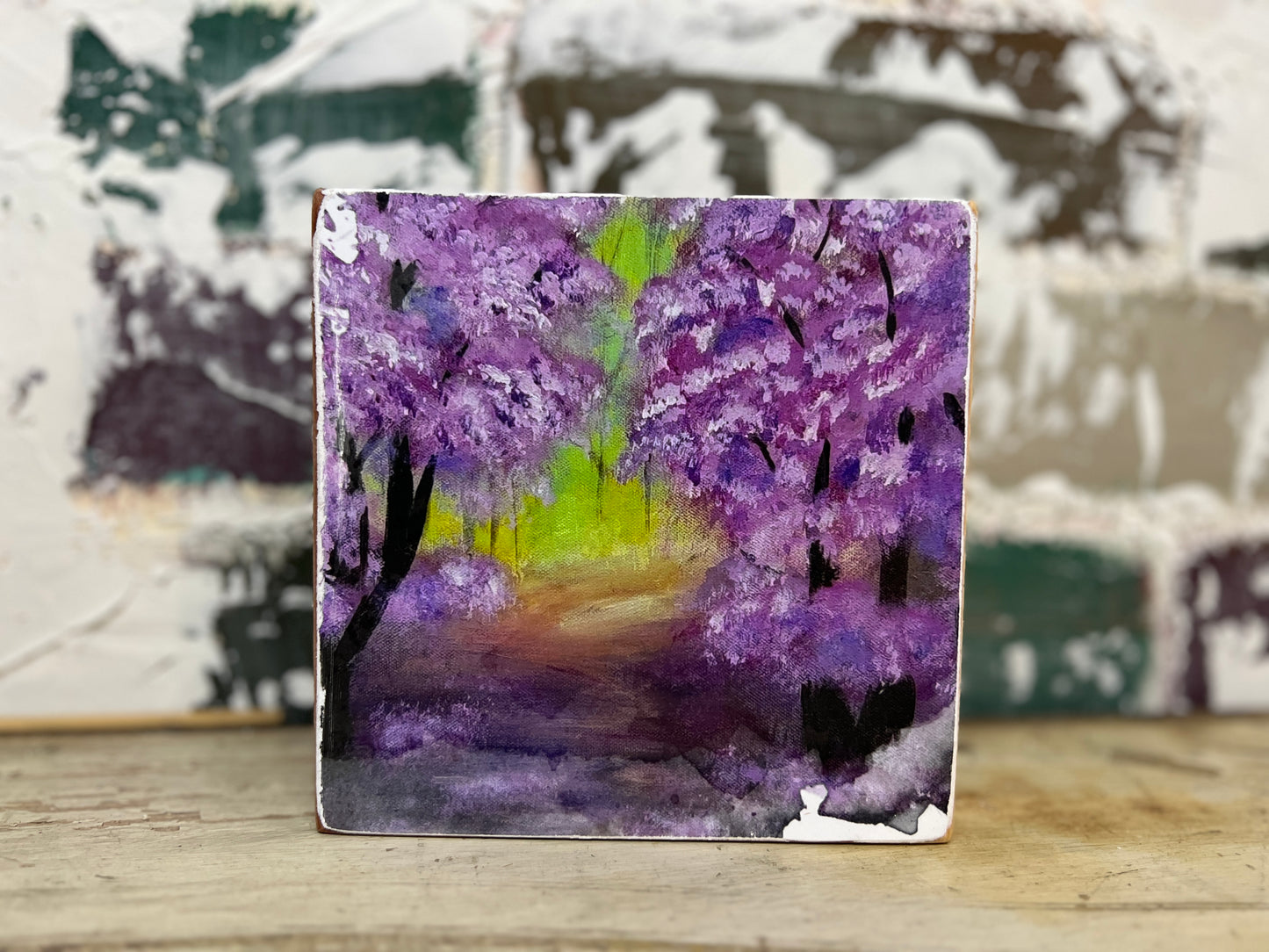 Mini Art Wood Shelf Sitter Wall Art Pathway