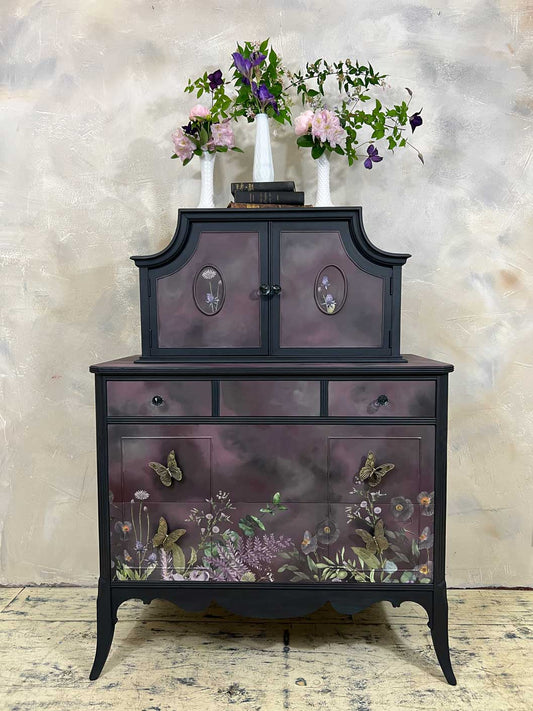 Whimsical Fantasy – Hand-Painted Vintage Dresser | Original Furniture Artwork by Renee Smith