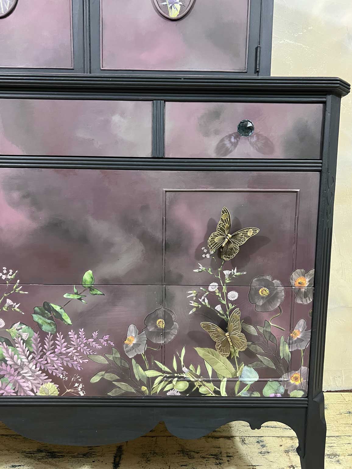 Whimsical Fantasy – Hand-Painted Vintage Dresser | Original Furniture Artwork by Renee Smith