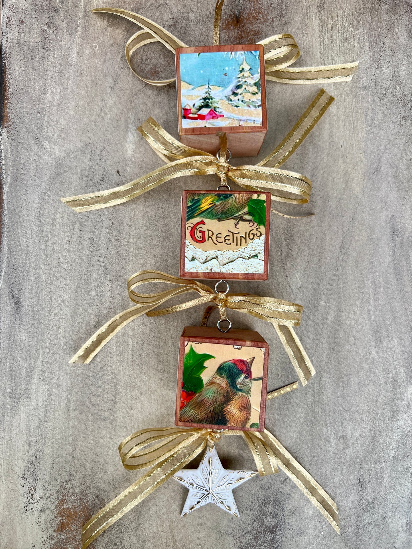Block Christmas Ornaments