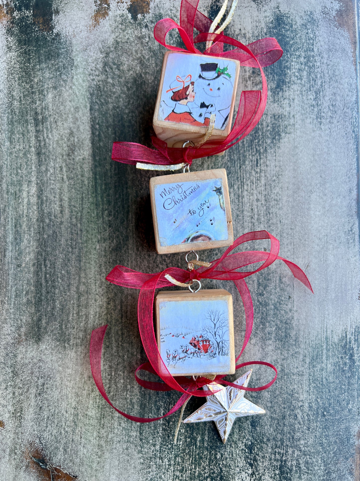 Block Christmas Ornaments
