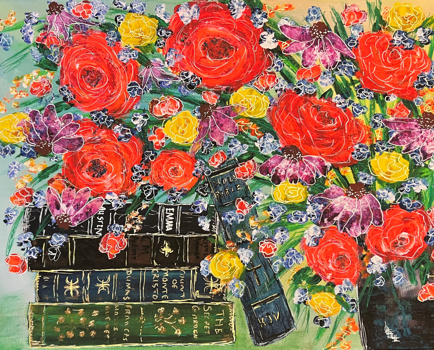 Embellished Art Print Classic Gardens