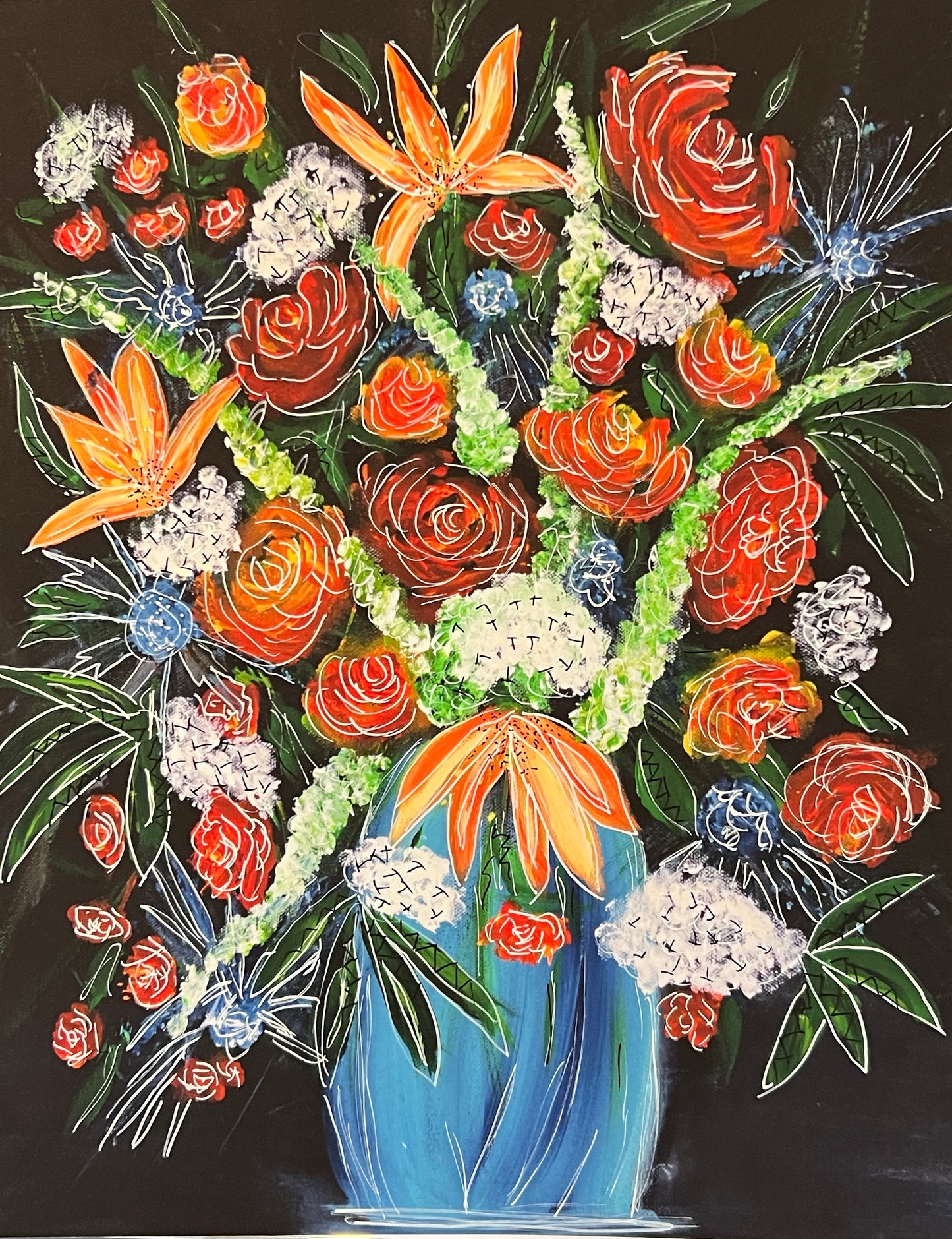 Embellished Art Print Garden Passion