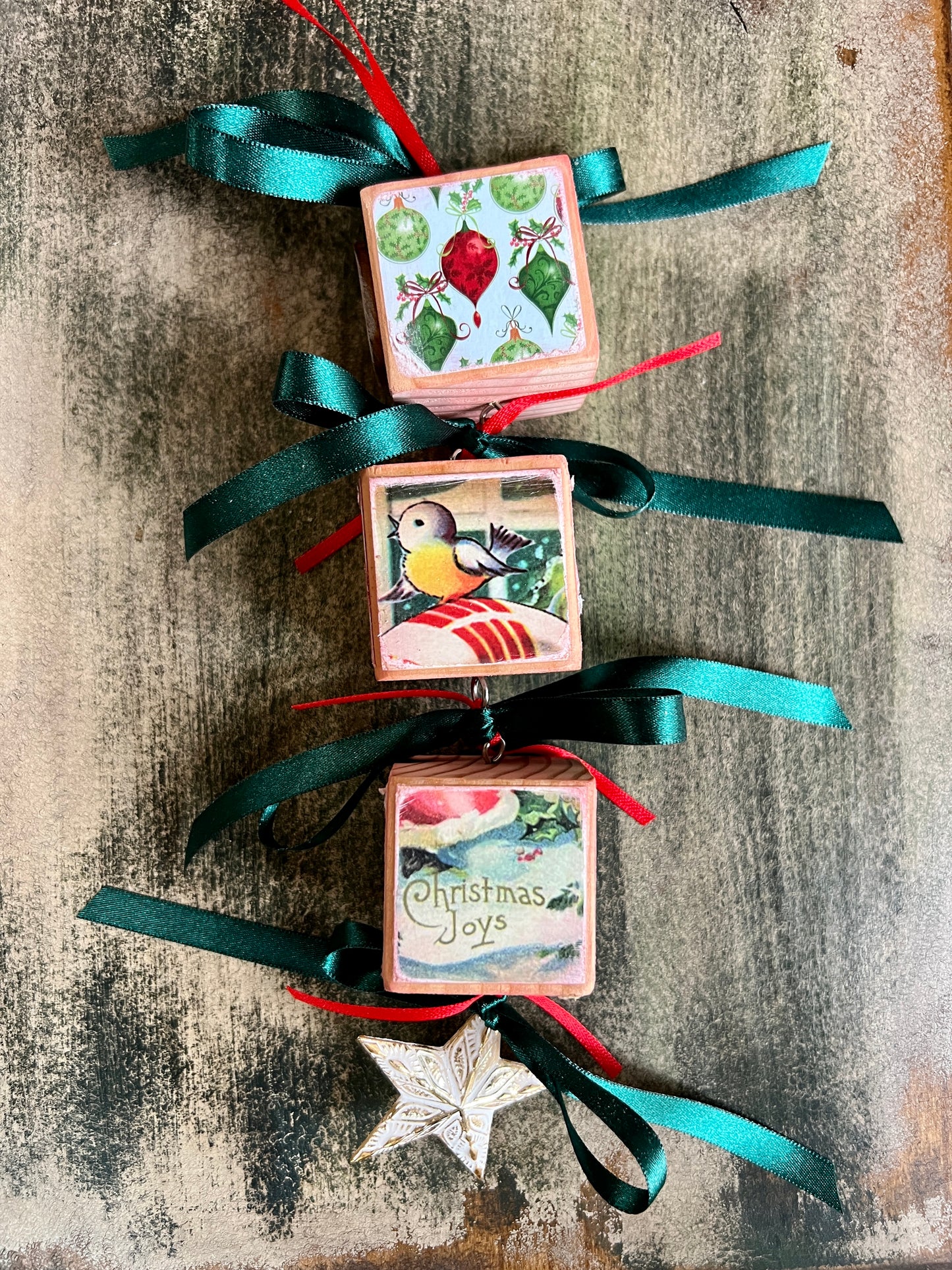 Block Christmas Ornaments