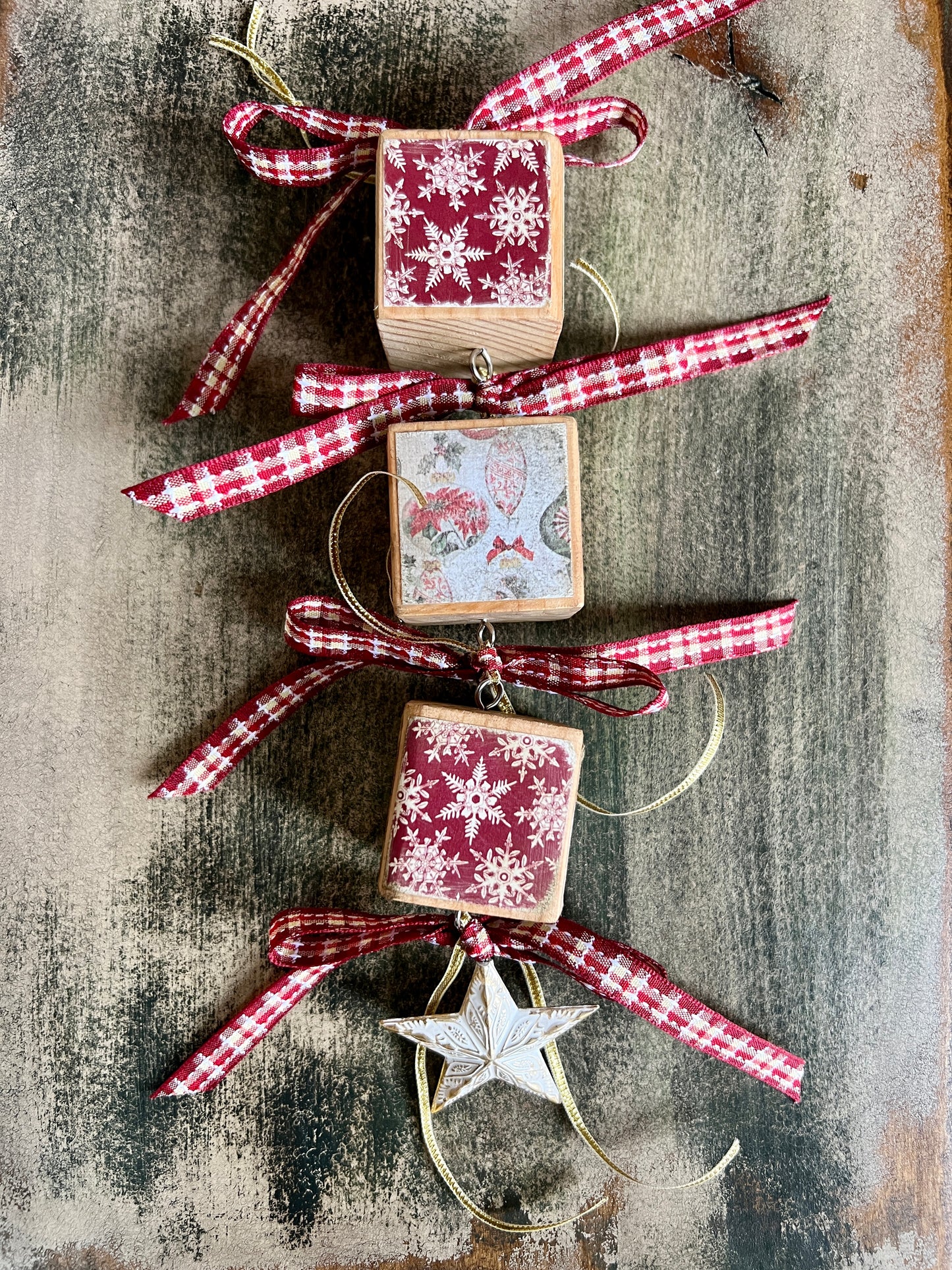 Block Christmas Ornaments