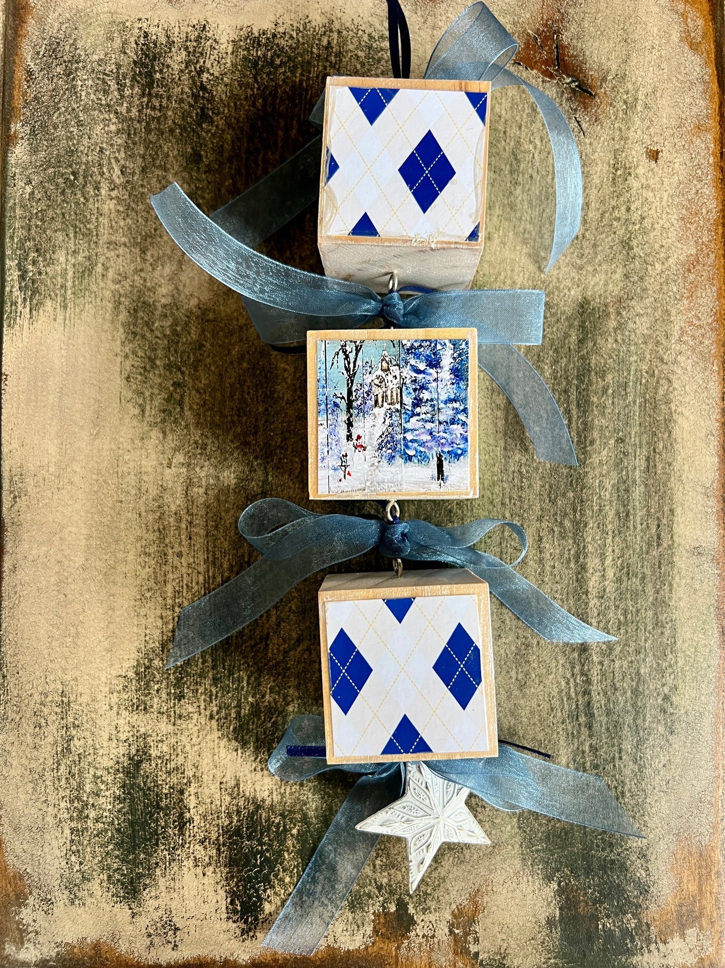 Block Christmas Ornaments