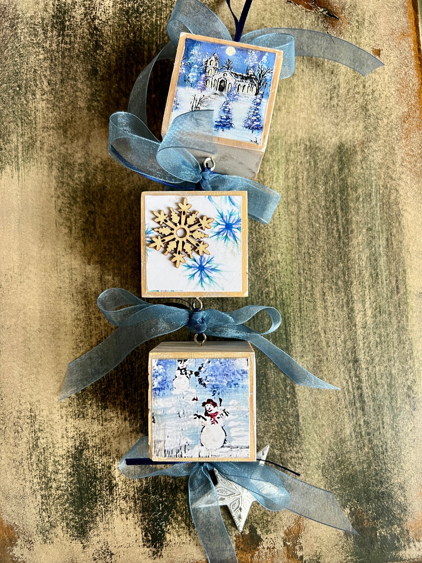 Block Christmas Ornaments