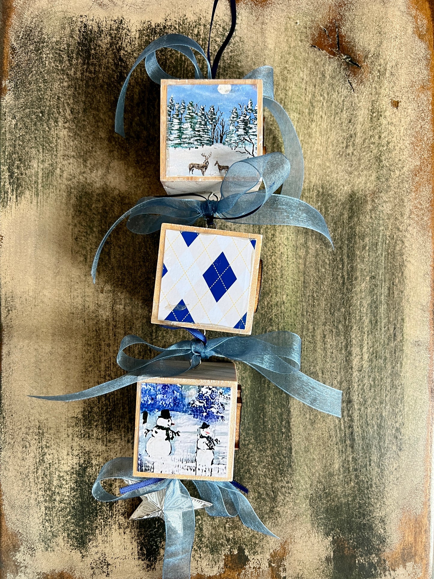 Block Christmas Ornaments