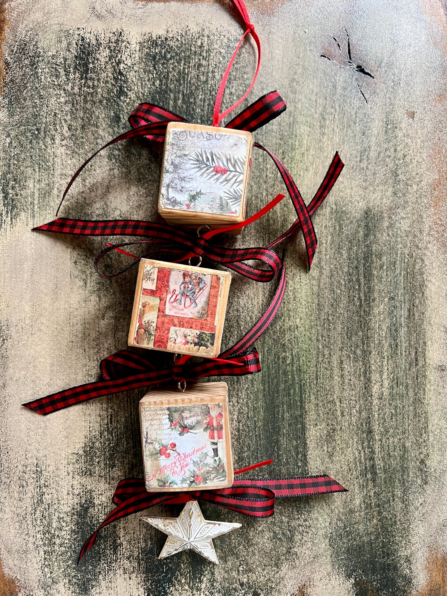 Block Christmas Ornaments