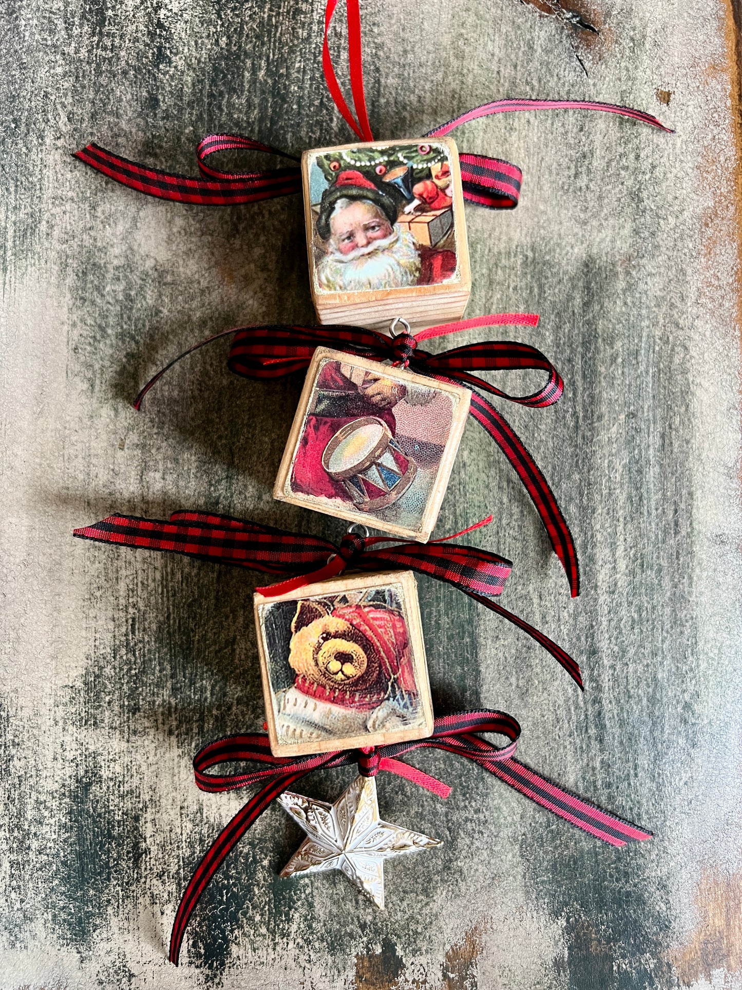 Block Christmas Ornaments