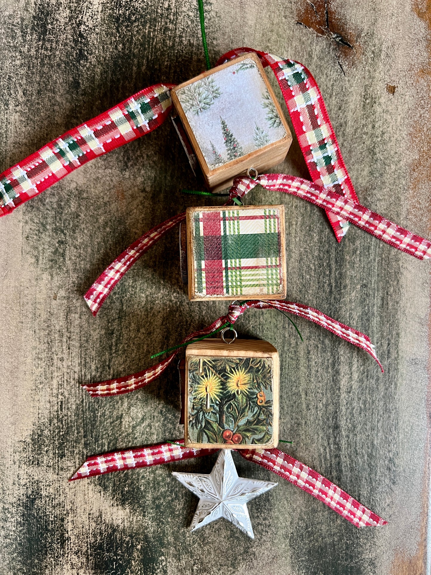 Block Christmas Ornaments