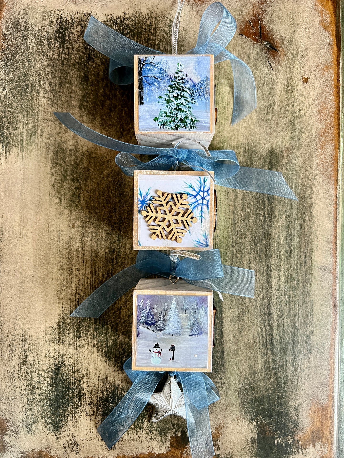Block Christmas Ornaments