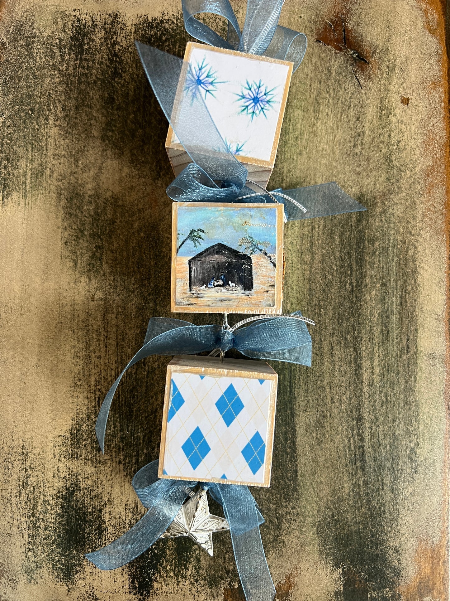 Block Christmas Ornaments