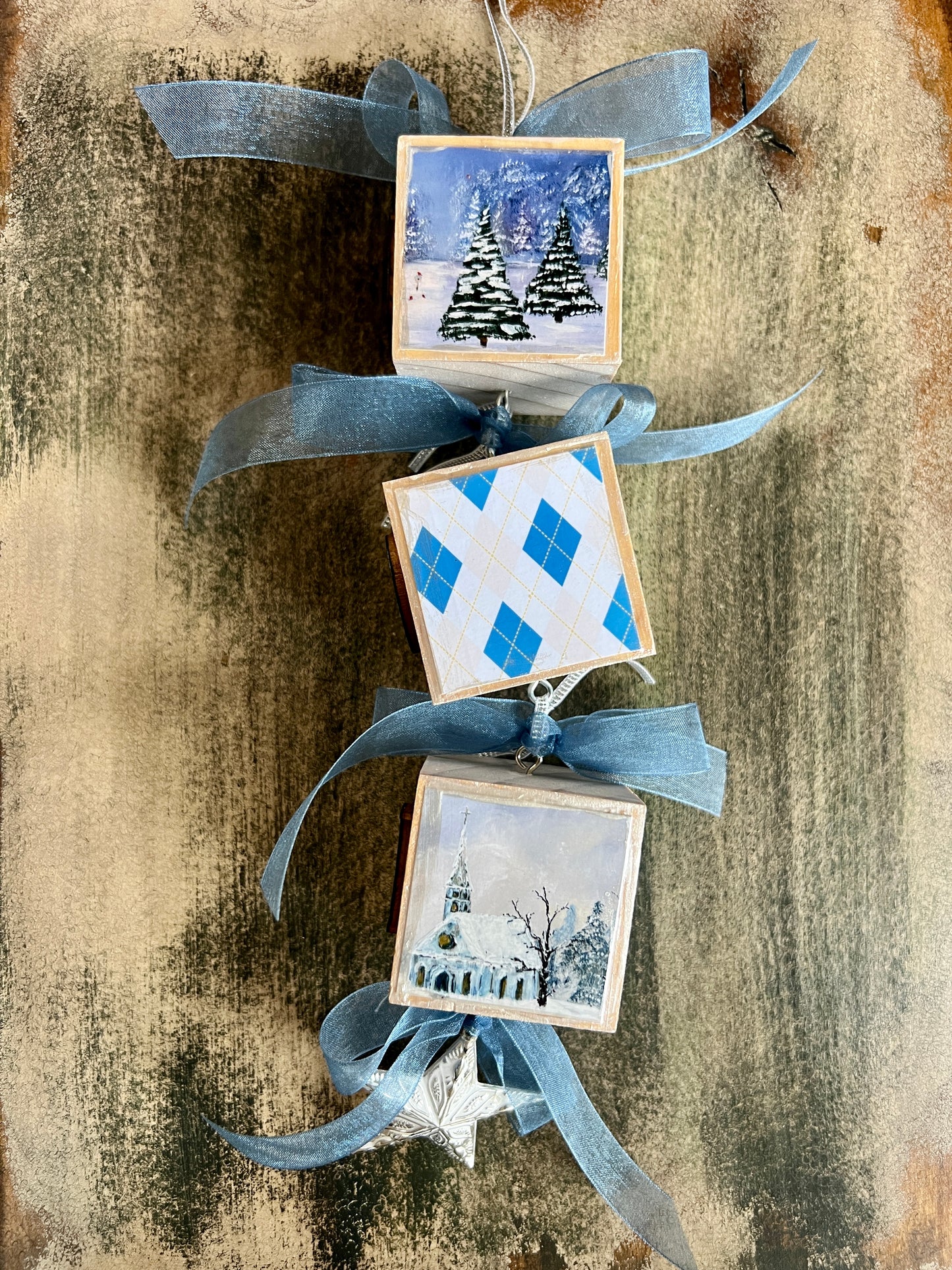 Block Christmas Ornaments