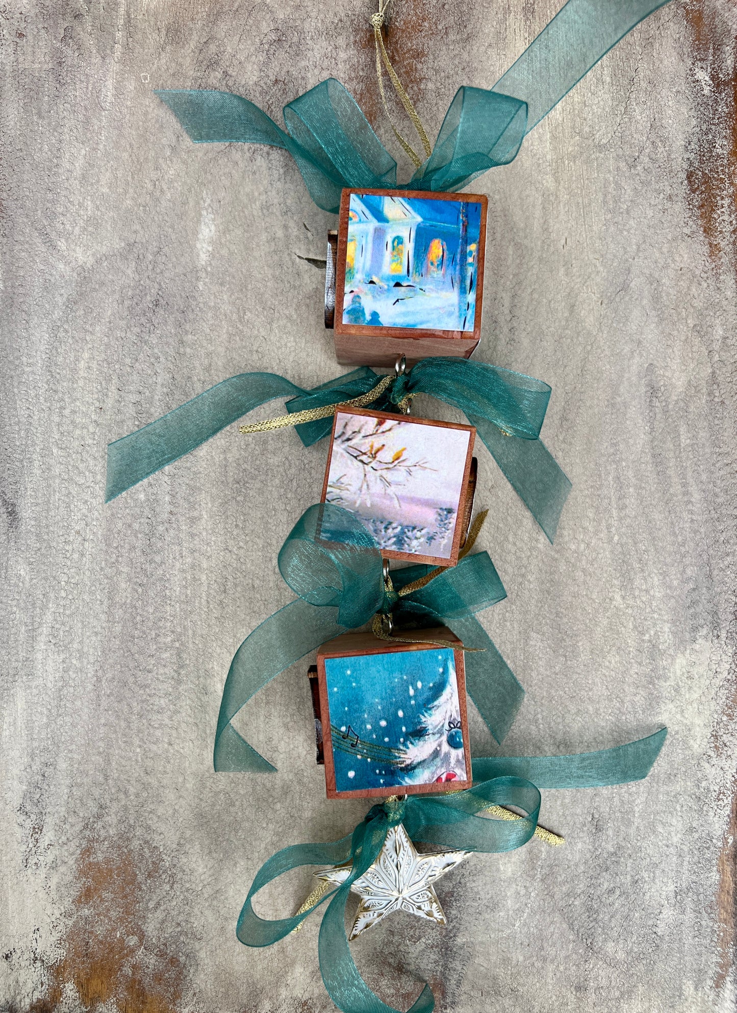 Block Christmas Ornaments