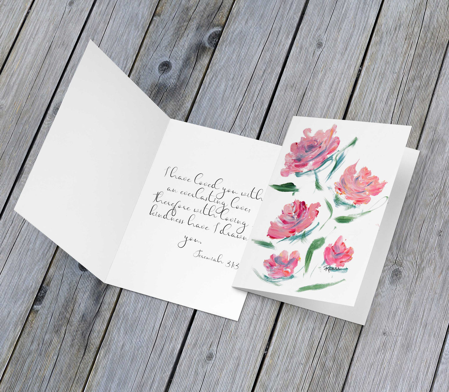 Pink Rose Cards