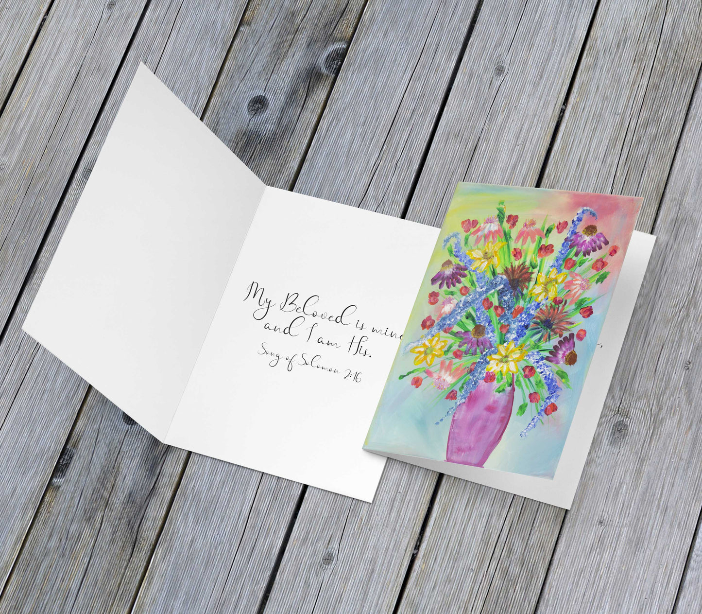 Wildflower Bouquet Cards 4Pack