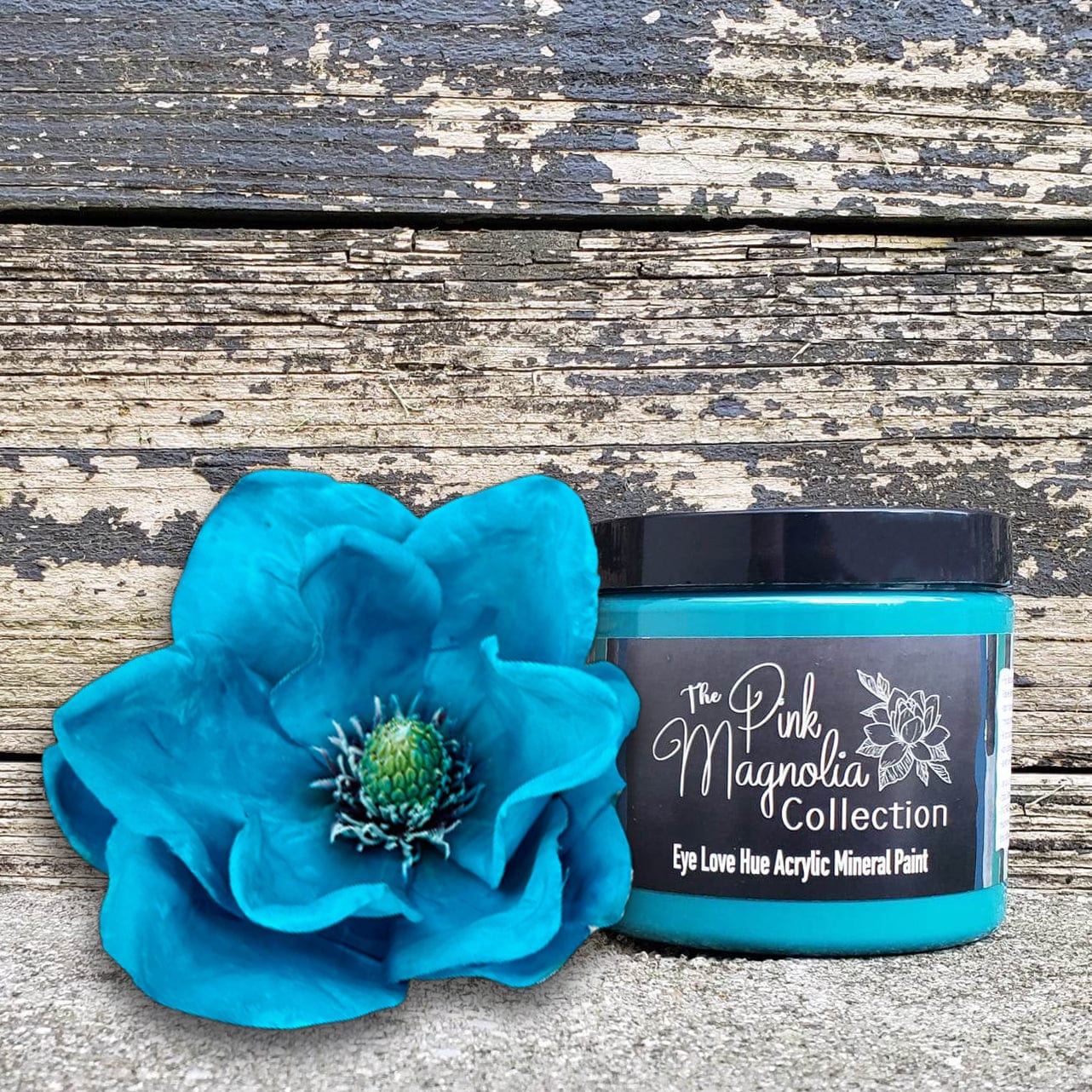 Eye Love Hue LLC 16 oz Teal Magnolia Acrylic Mineral Paint Chalk Paint Clay Paint