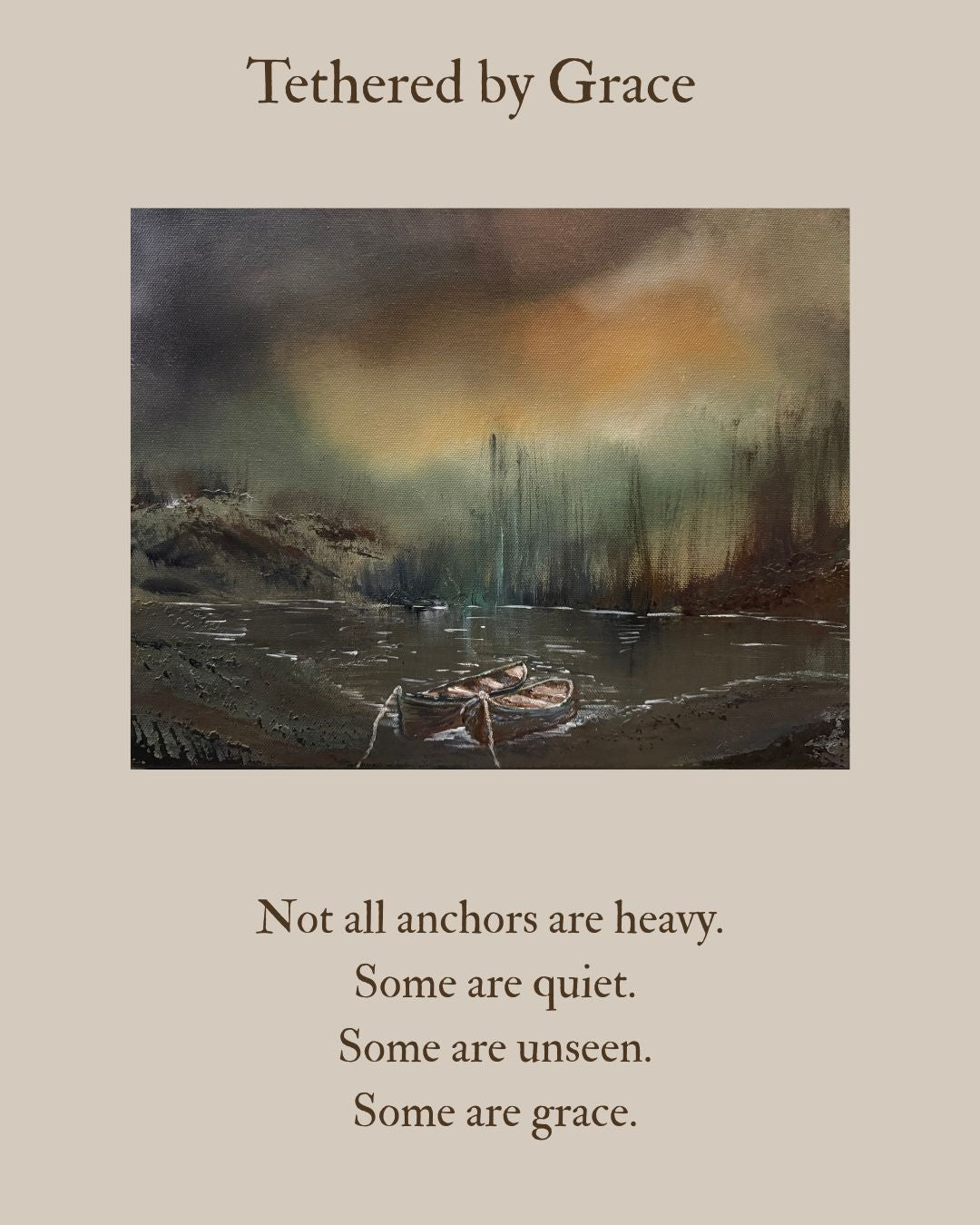 Tethered by Grace – Original 11x14 Moody Landscape by Renee Smith