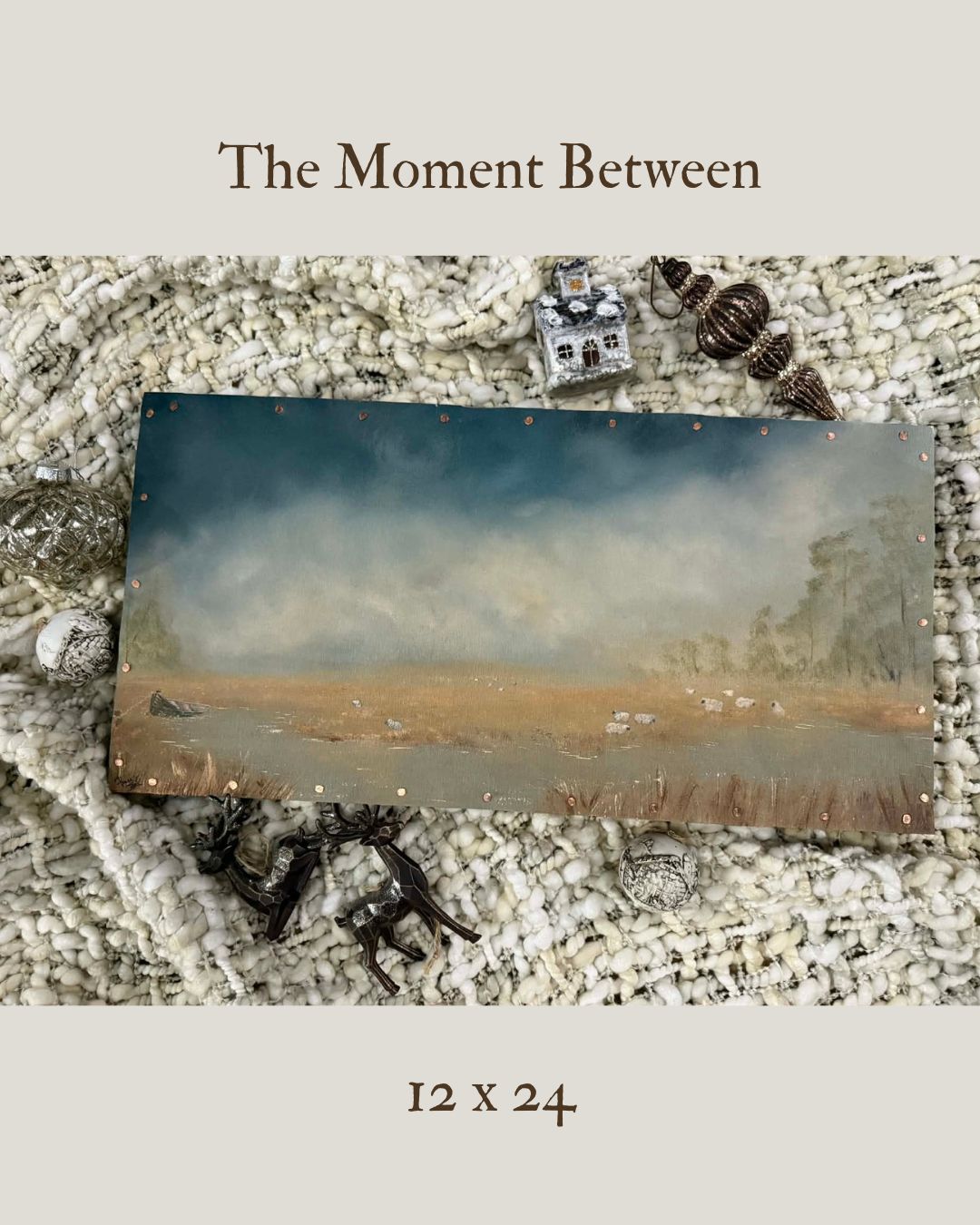 The Moment Between Original Aged Canvas Artwork by Renee