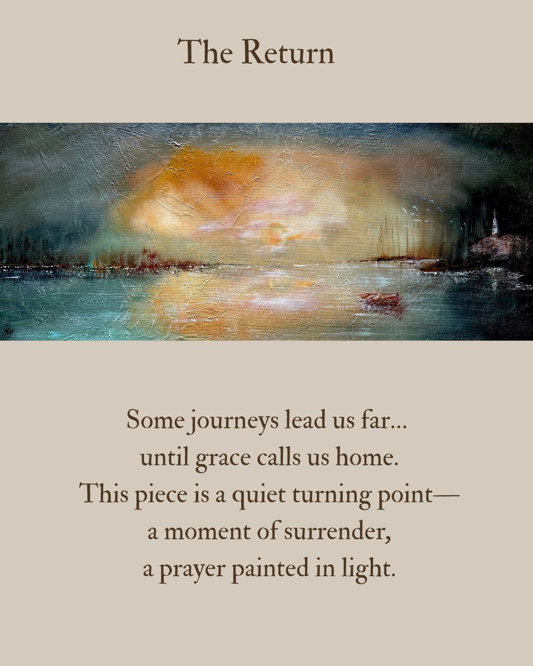 The Return – Original 16x40 Moody Landscape Painting by Renee Smith