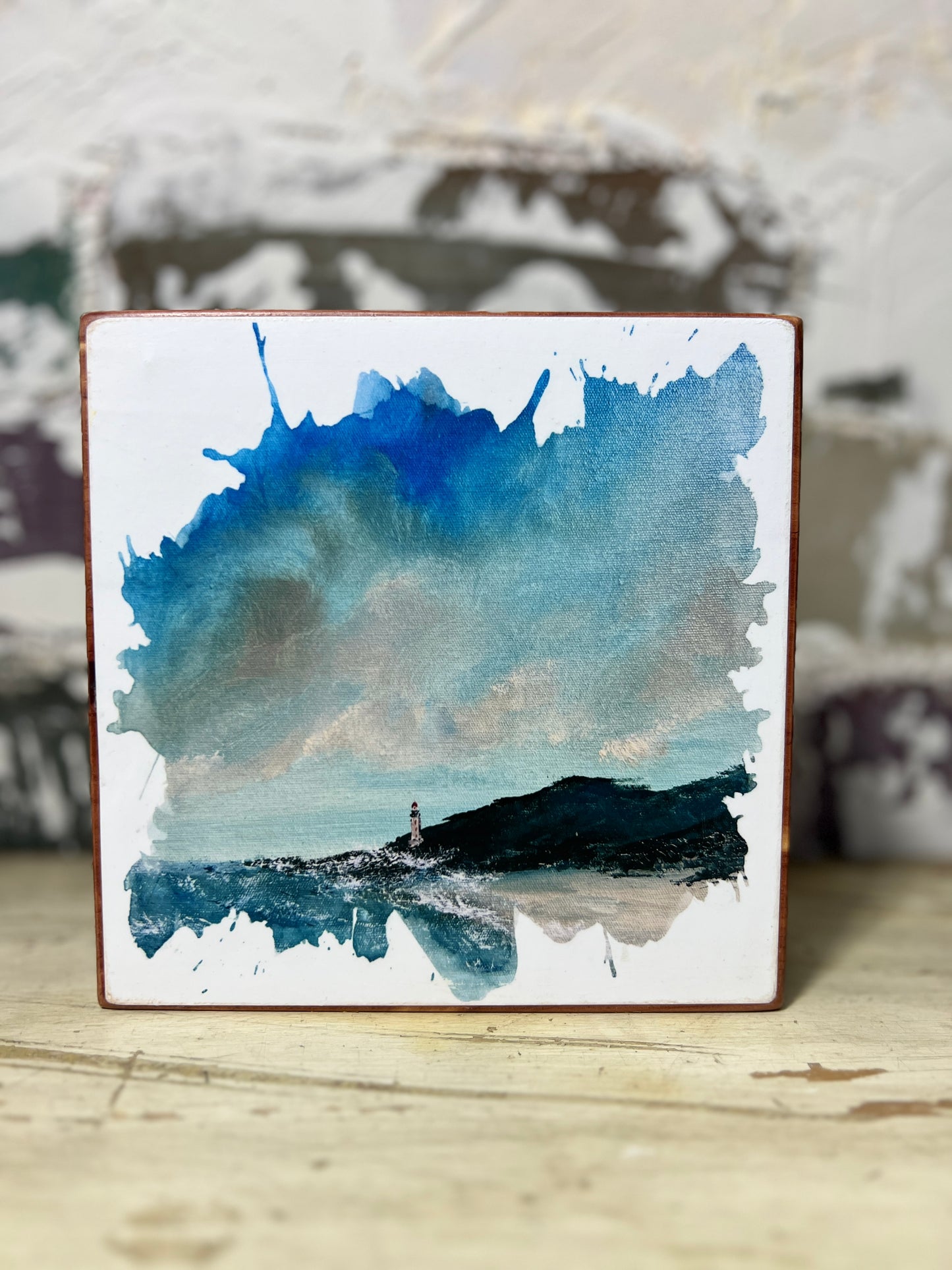 Mini Art Wood Shelf Sitter Wall Art The Lighthouse