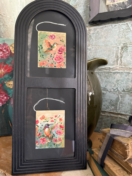 Hummingbird Studies I & II – Framed Original Artwork (Set of Two)