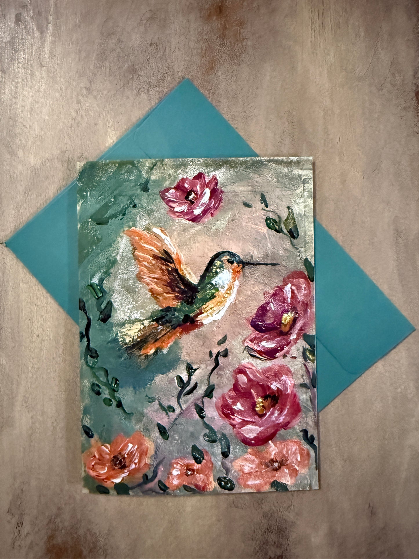 Hummingbird Study I  Art Greeting Card