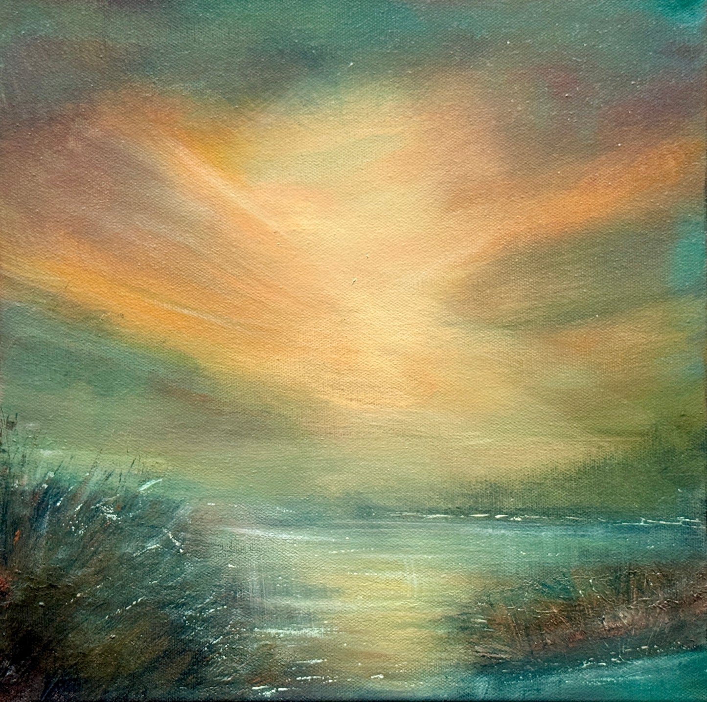 Edge of Light Echoes of Creation Collection No. 7 Original Landscape Painting