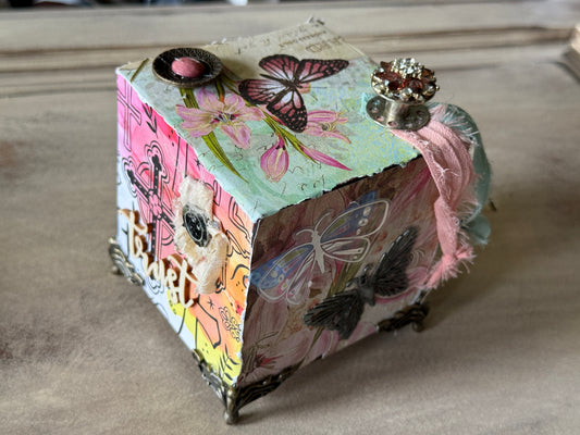 Expressions of Joy:Threads of Joy Wooden Art Cube