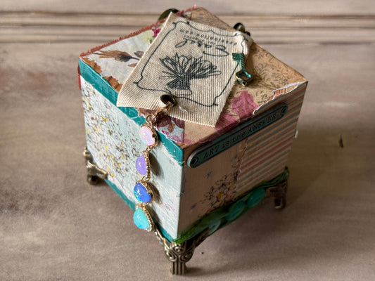 Expressions of Joy: Pieced Together Wooden Art Cube