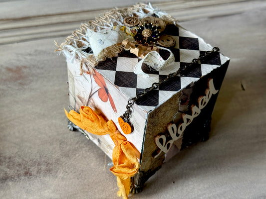 Expressions of Joy: Gathered Joy Wooden Art Cube