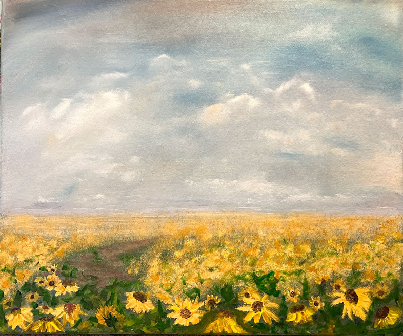 ORIGINAL CANVAS ART "Sunflower Fields"
