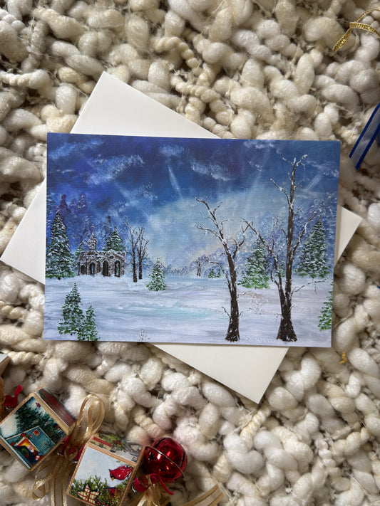 Winter Stillness Greeting Card  Winter Art Card