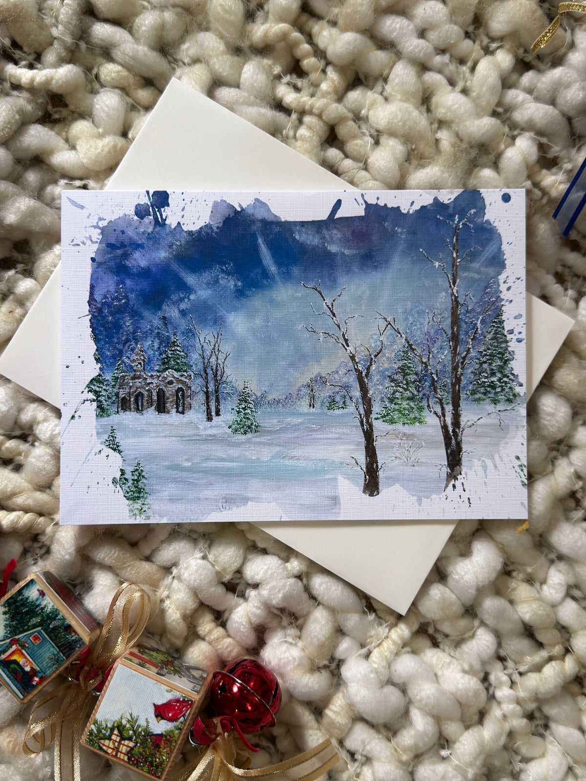 Winter Stillness Greeting Card  Winter Art Card