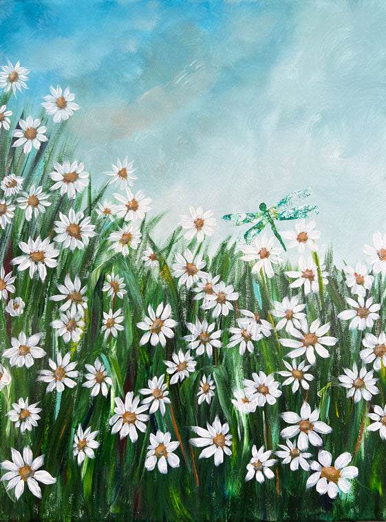 ORIGINAL CANVAS ART "Daisies in the Afternoon"