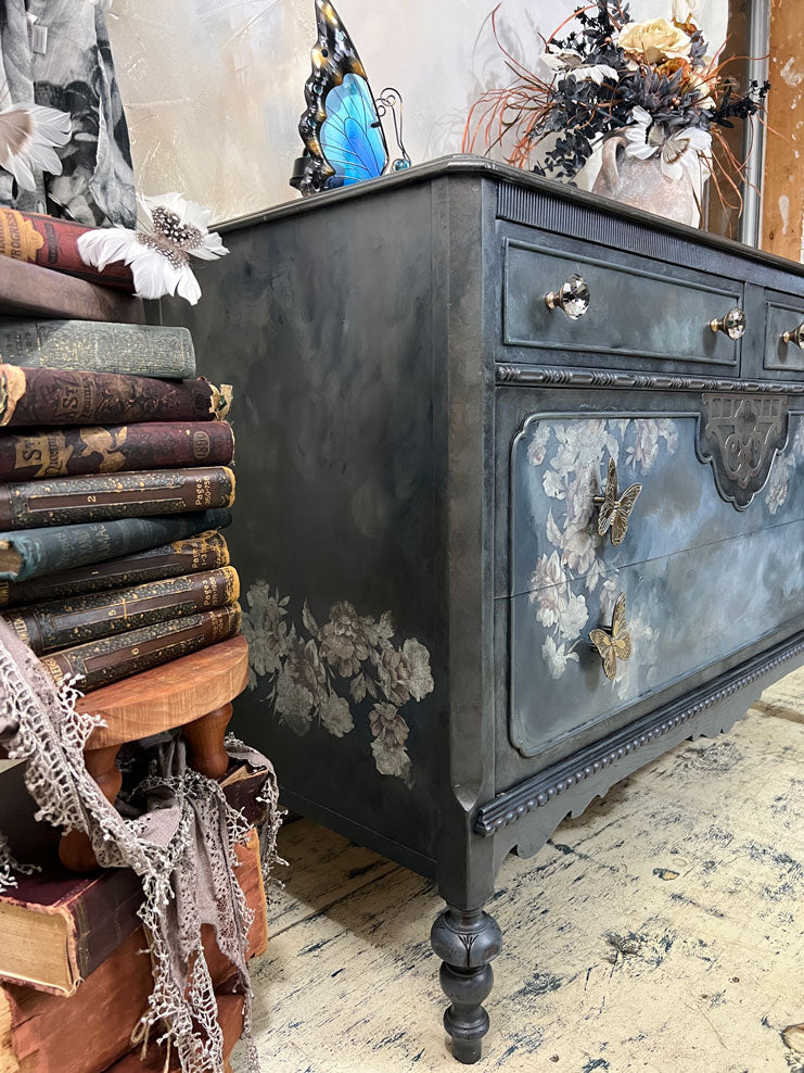 black painted antique furniture