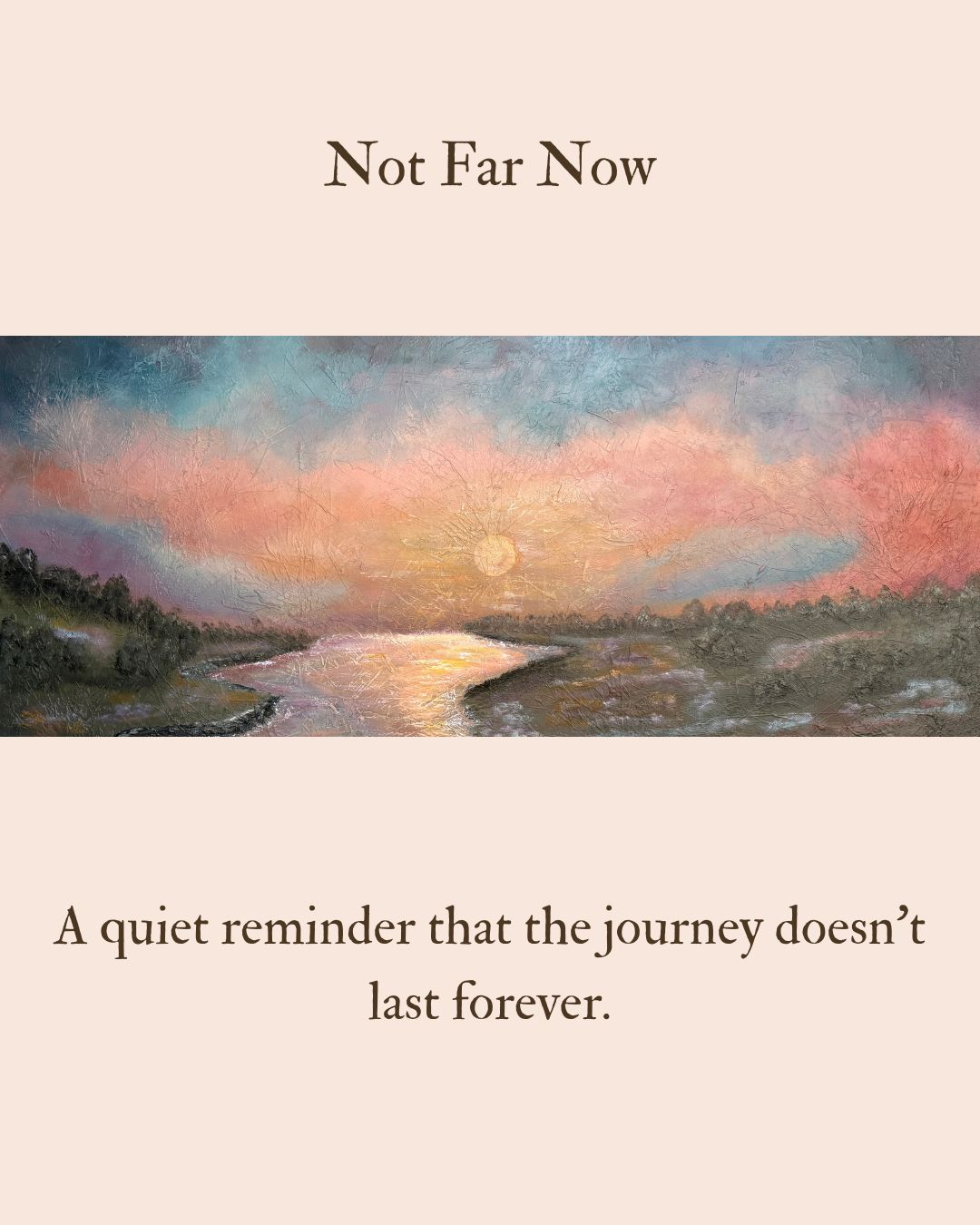 Not Far Now Original Acrylic Landscape Painting  24 × 48
