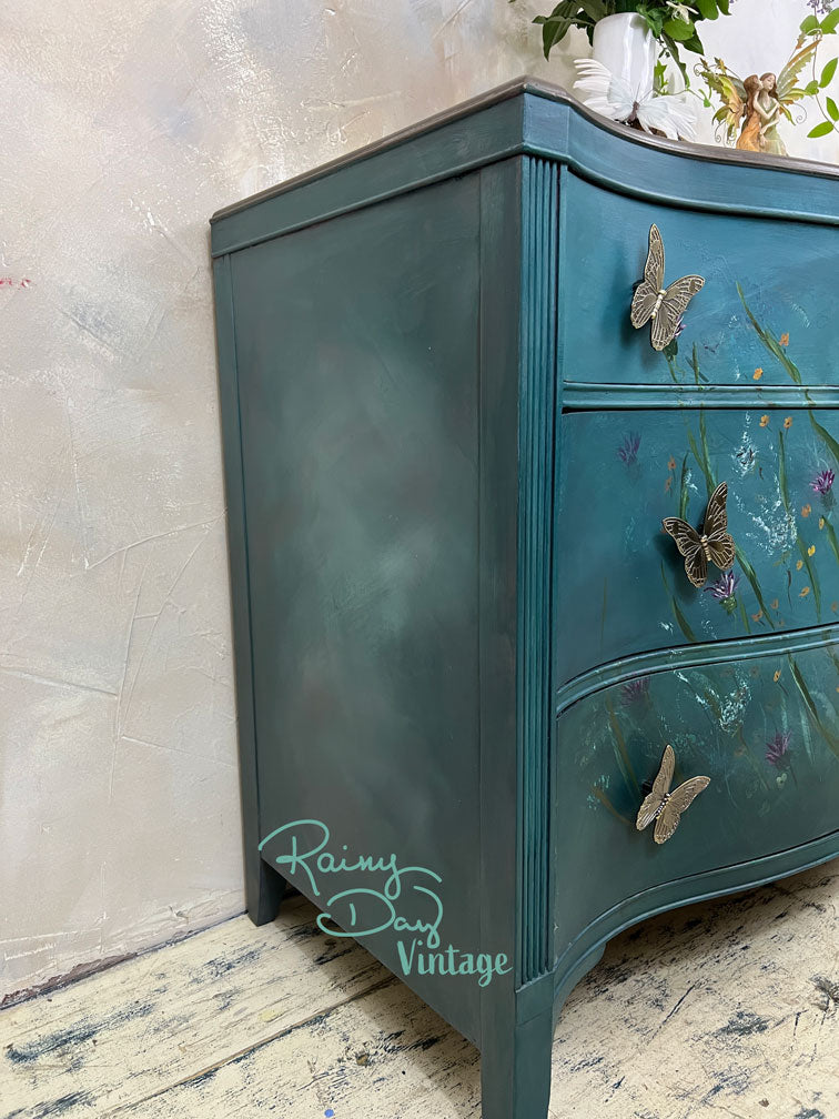 Outlet Hand painted Peerless footed dresser set