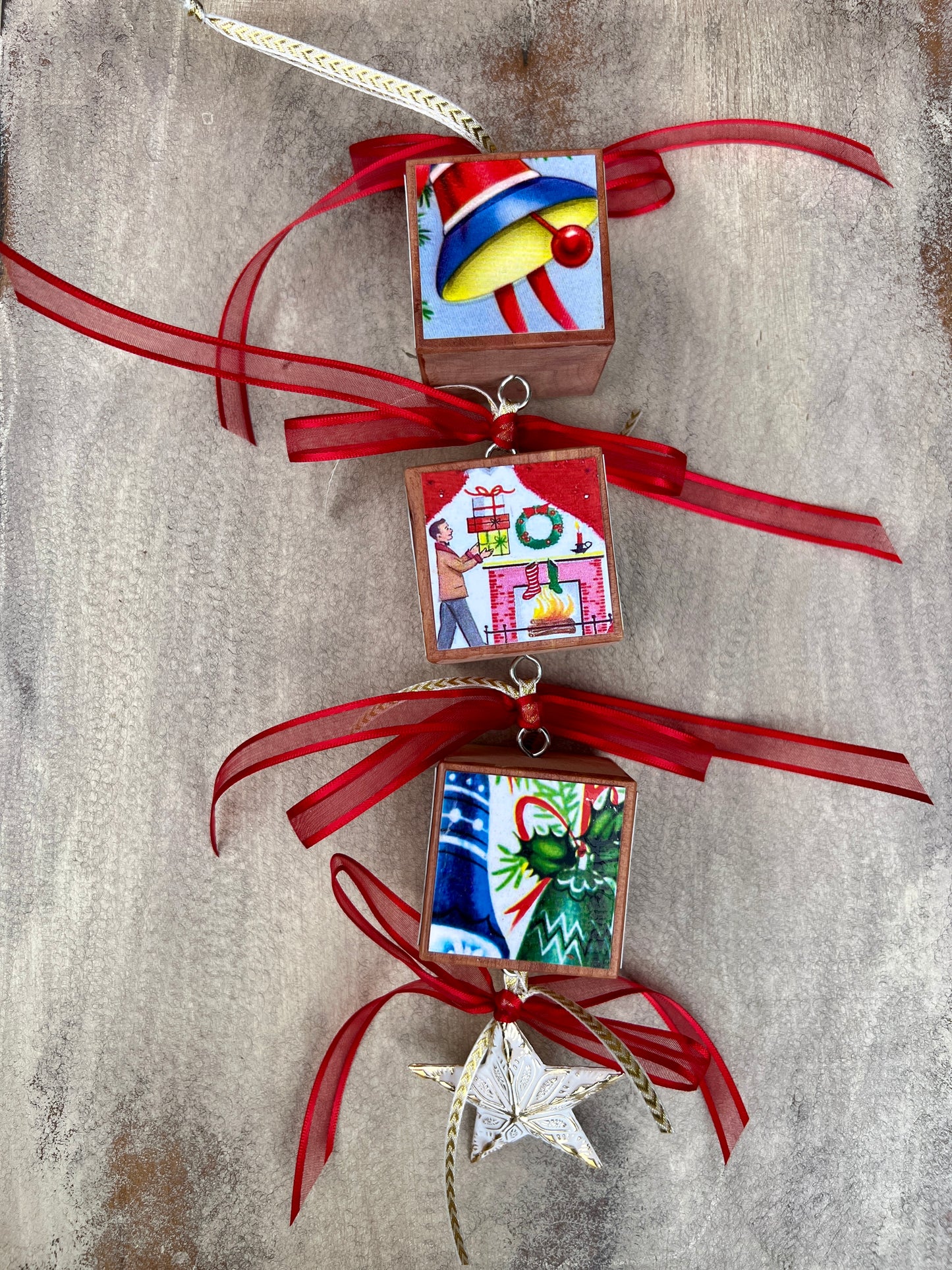 Block Christmas Ornaments